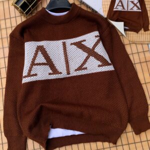 Brown & White A|X Logo Sweater